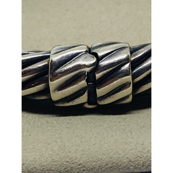 DAVID YURMAN STERLING SILVER 14K 10MM MABE PEARL HINGED CUFF BRACELET RARE 6.25” - Picture 9 of 11